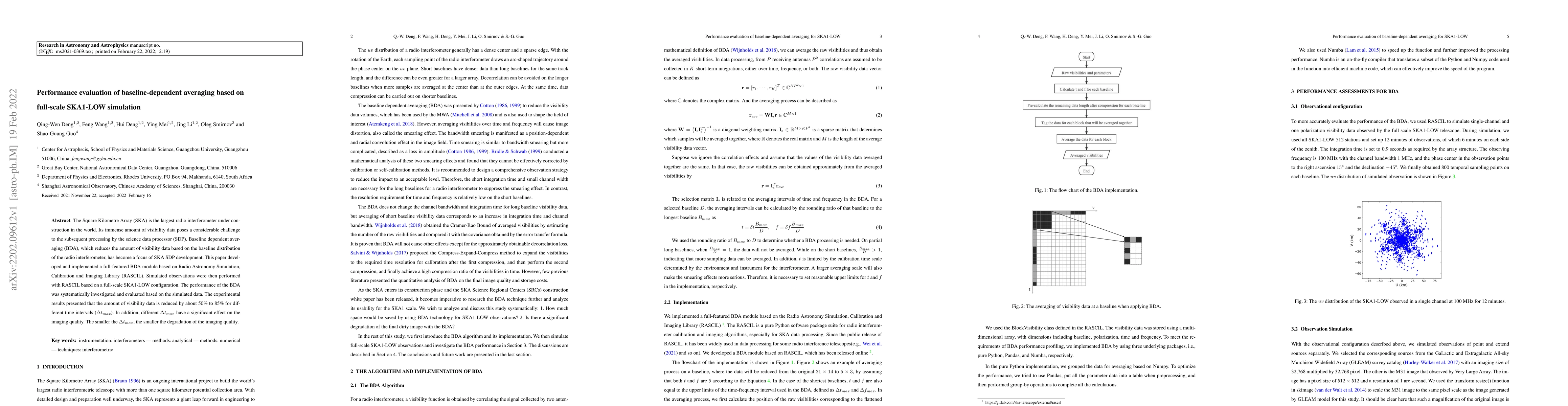 Thumbnail for Performance evaluation of baseline-dependent averaging based
  onfull-scale SKA1-LOW simulation