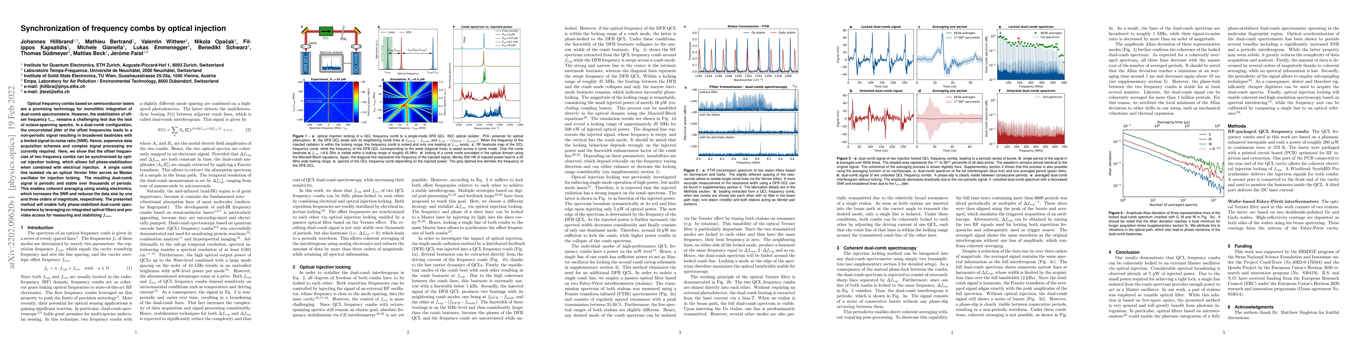Thumbnail for Synchronization of frequency combs by optical injection