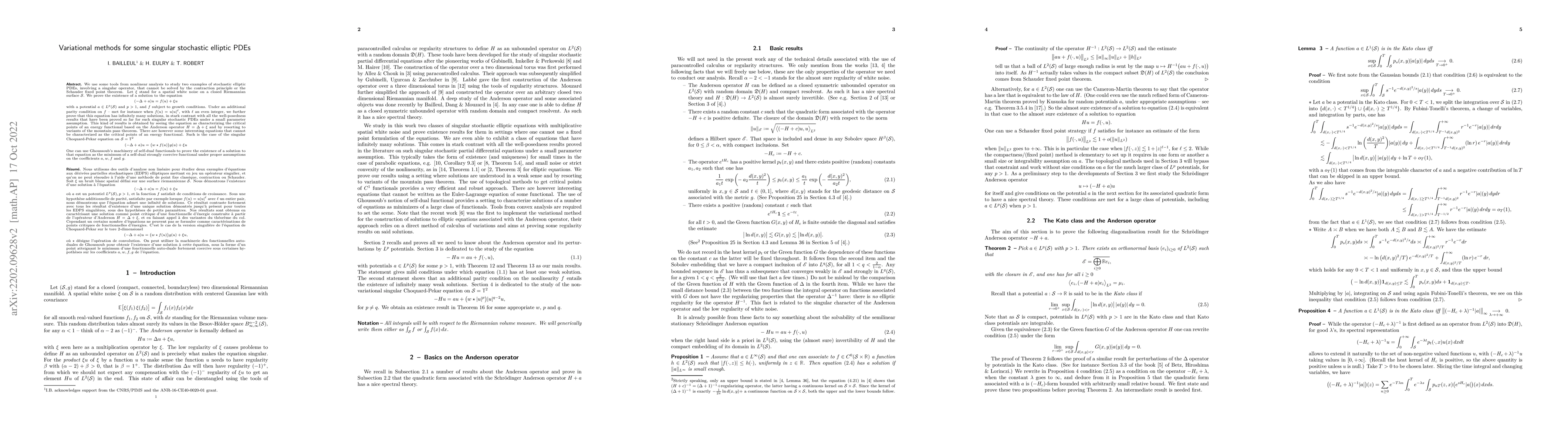 Thumbnail for Variational methods for some singular stochastic elliptic PDEs