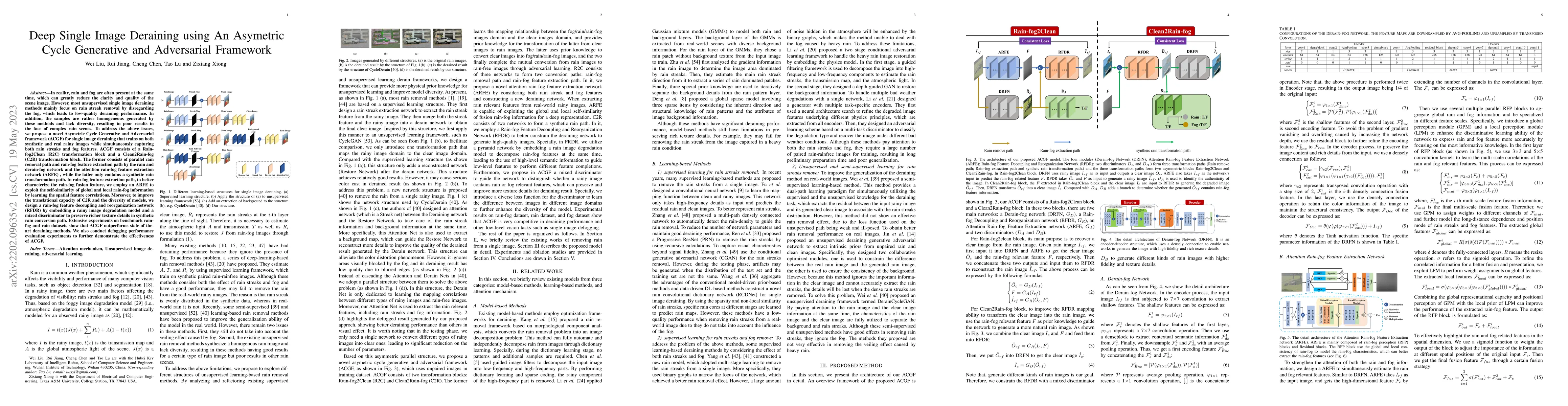 Thumbnail for Deep Single Image Deraining using An Asymetric Cycle Generative and
  Adversarial Framework