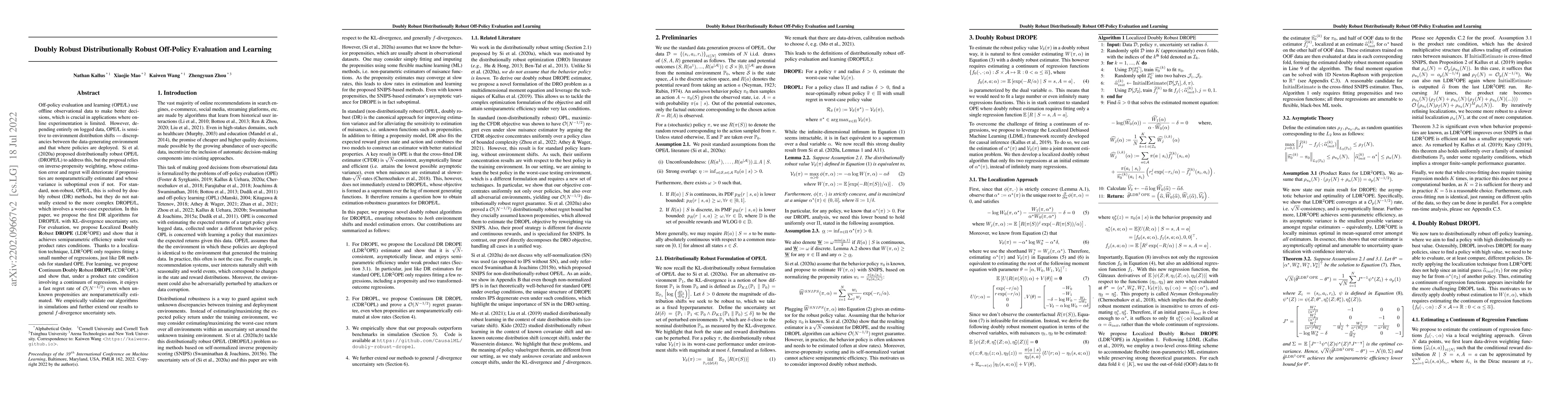 Thumbnail for Doubly Robust Distributionally Robust Off-Policy Evaluation and Learning