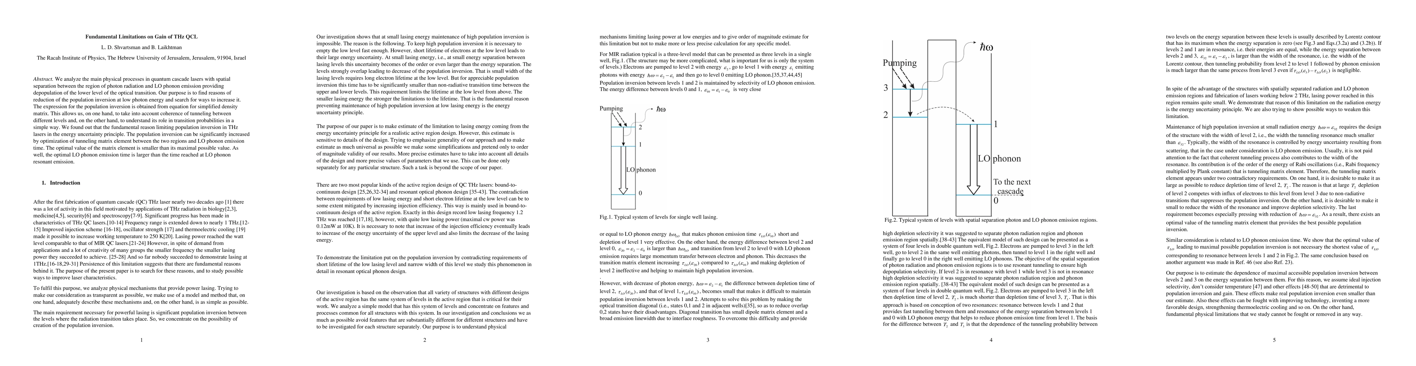 Thumbnail for Fundamental Limitations on Gain of THz QCL
