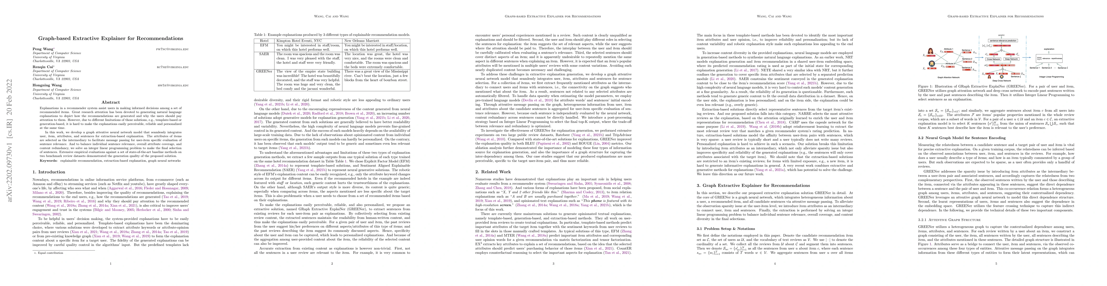 Thumbnail for Graph-based Extractive Explainer for Recommendations