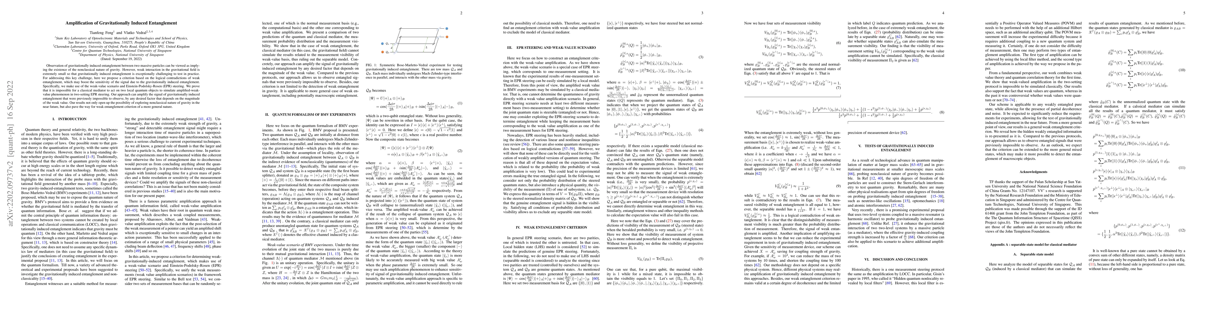 Thumbnail for Amplification of Gravitationally Induced Entanglement