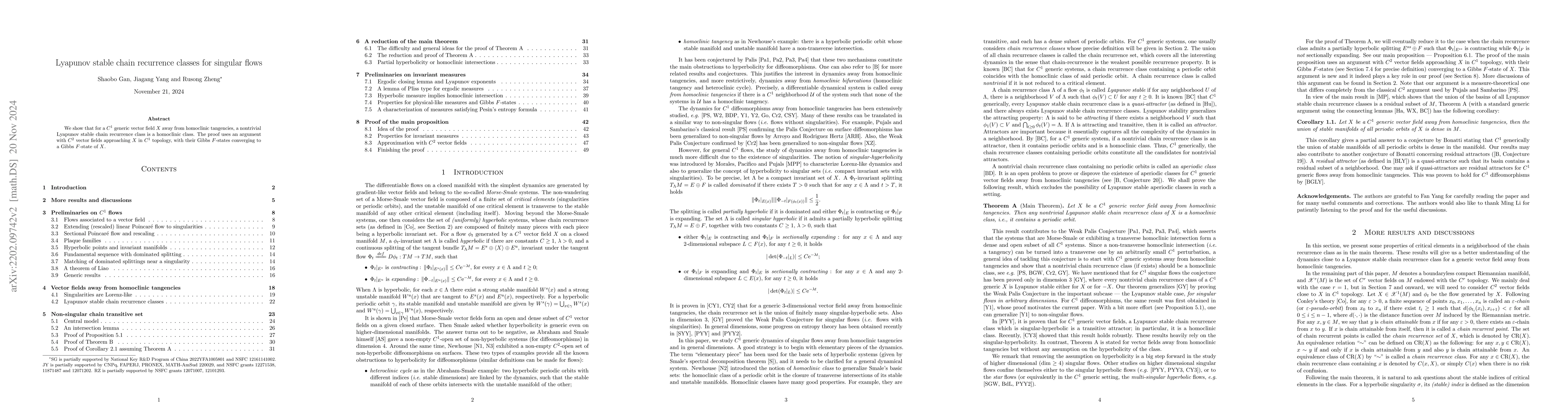 Thumbnail for Lyapunov stable chain recurrence classes for singular flows