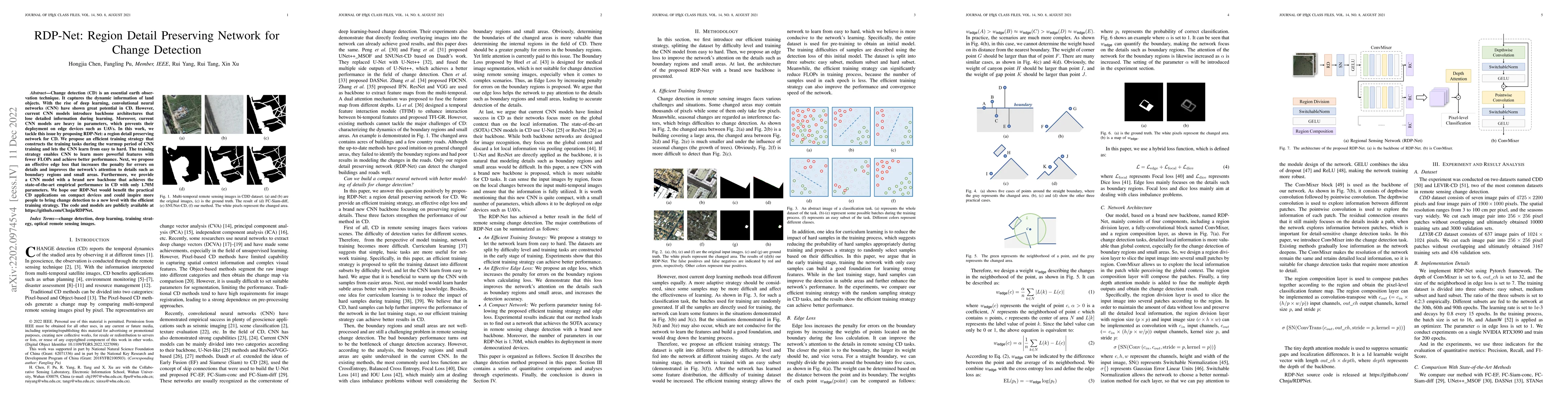 Thumbnail for RDP-Net: Region Detail Preserving Network for Change Detection