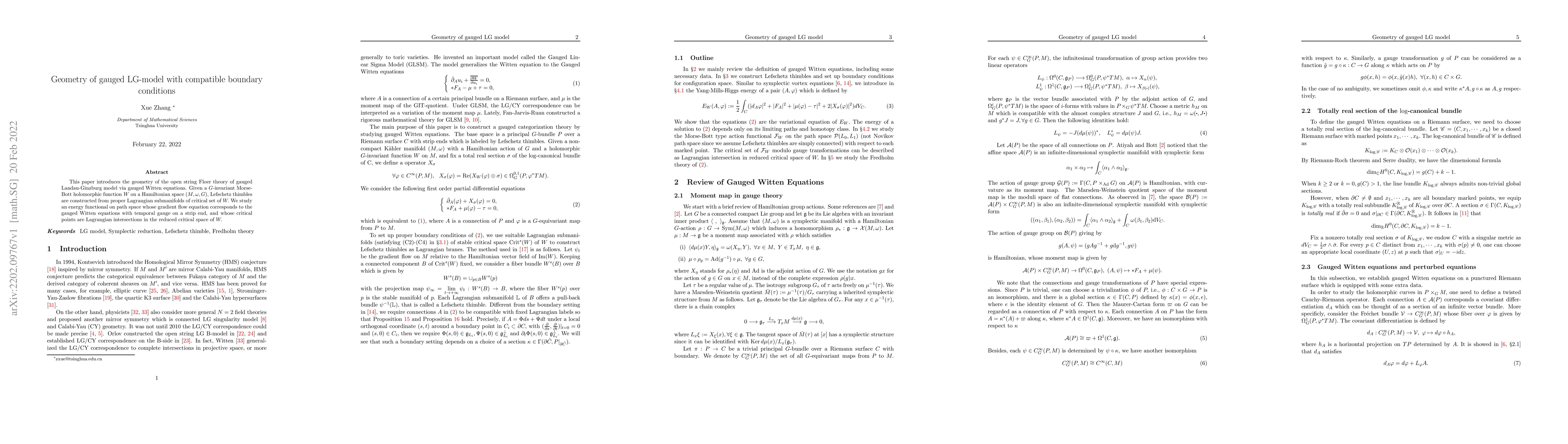 Thumbnail for Geometry of gauged LG-model with compatible boundary conditions