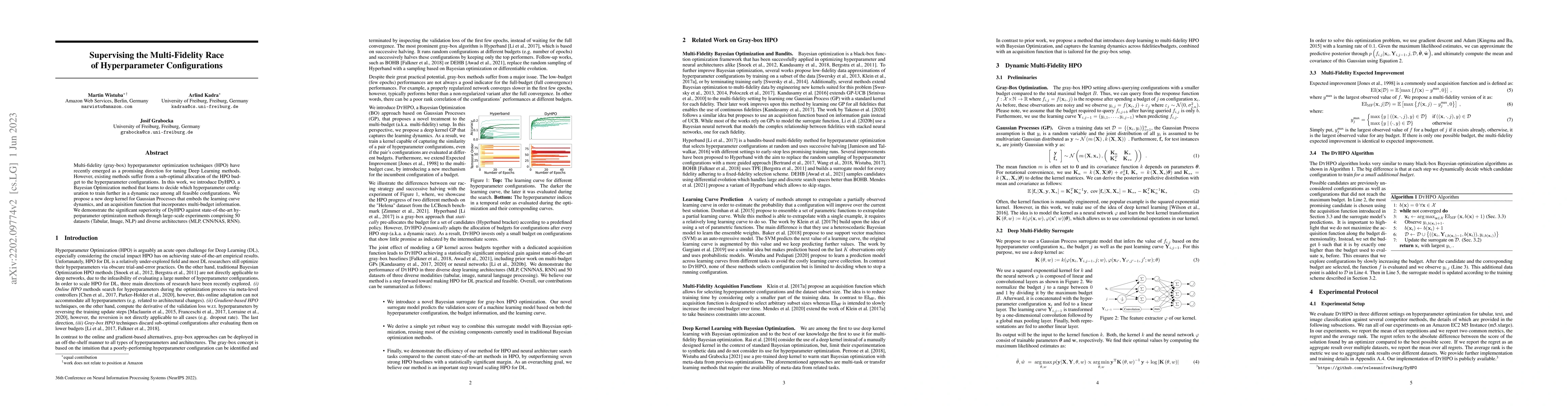 Thumbnail for Supervising the Multi-Fidelity Race of Hyperparameter Configurations
