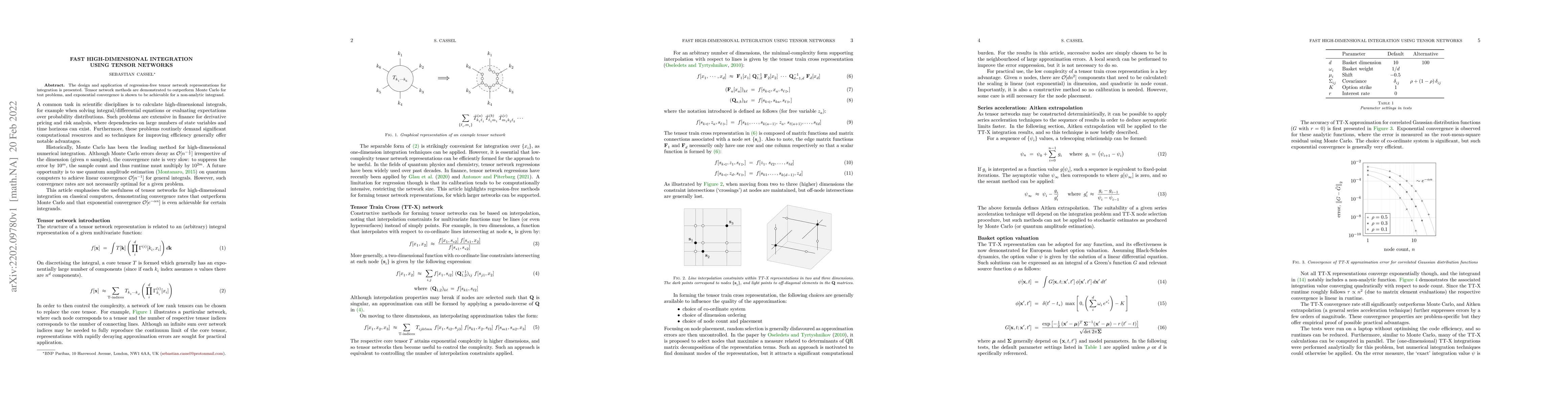 Thumbnail for Fast high-dimensional integration using tensor networks
