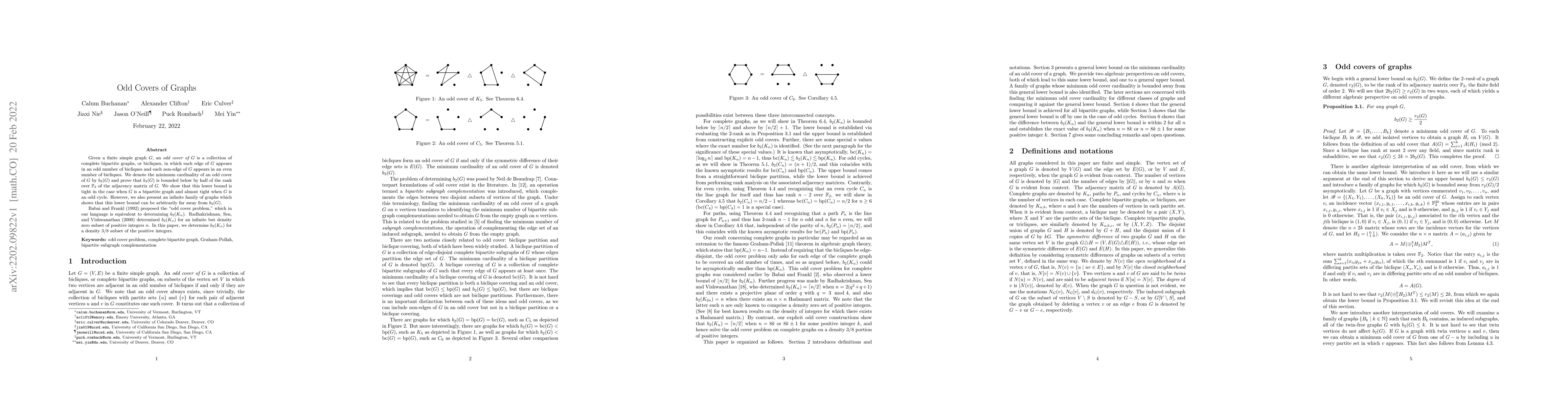 Thumbnail for Odd Covers of Graphs