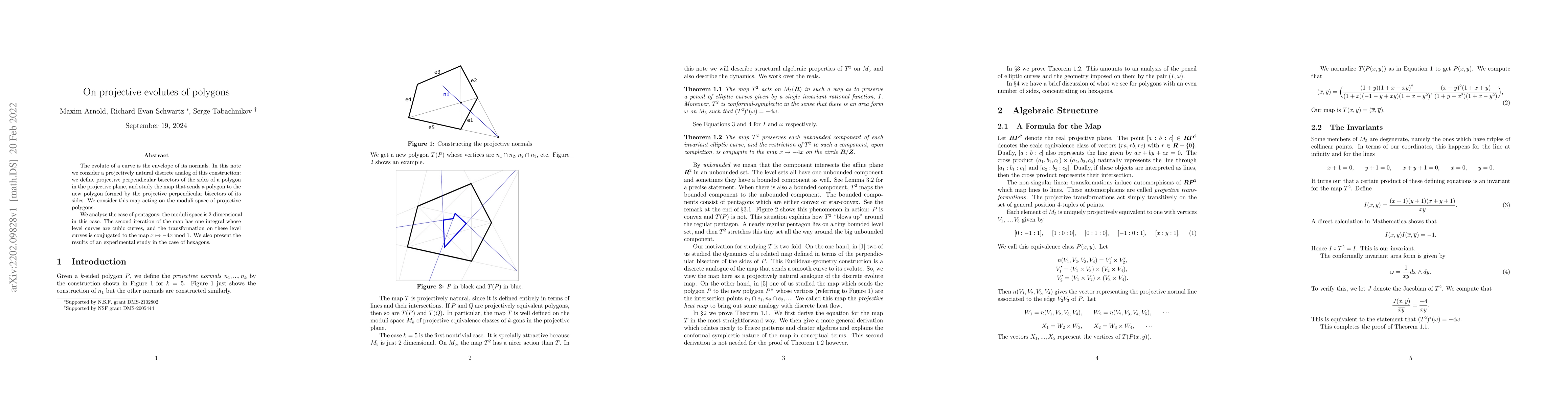 Thumbnail for On projective evolutes of polygons