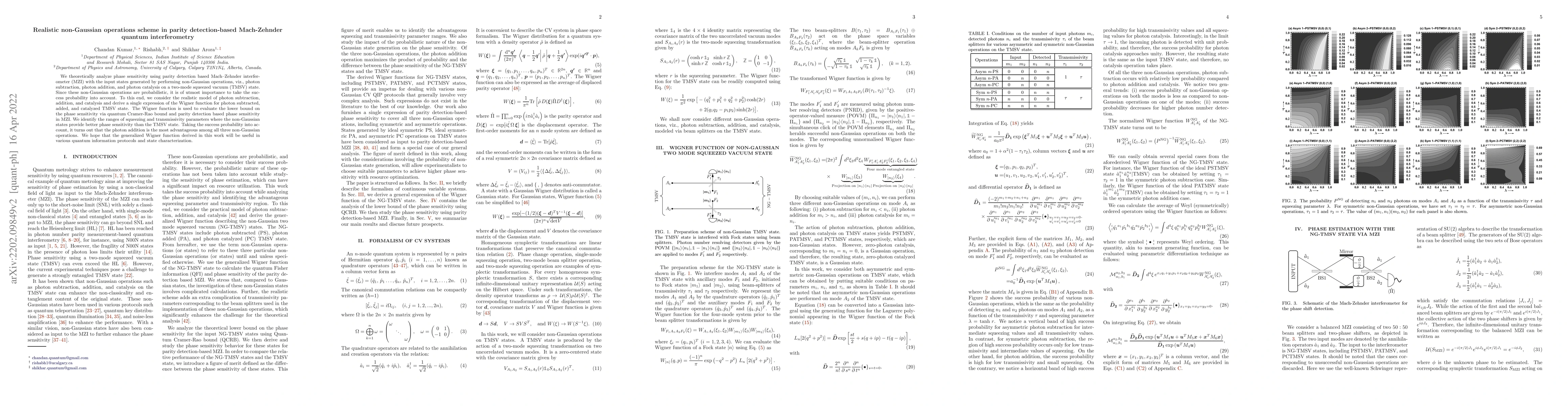 Thumbnail for Realistic non-Gaussian operations scheme in parity detection based
  Mach-Zehnder quantum interferometry