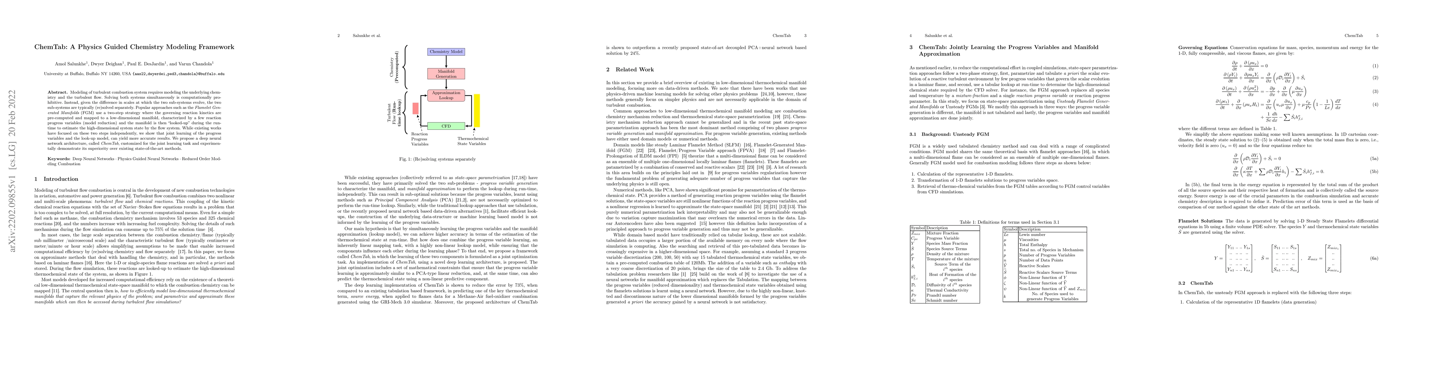 Thumbnail for ChemTab: A Physics Guided Chemistry Modeling Framework