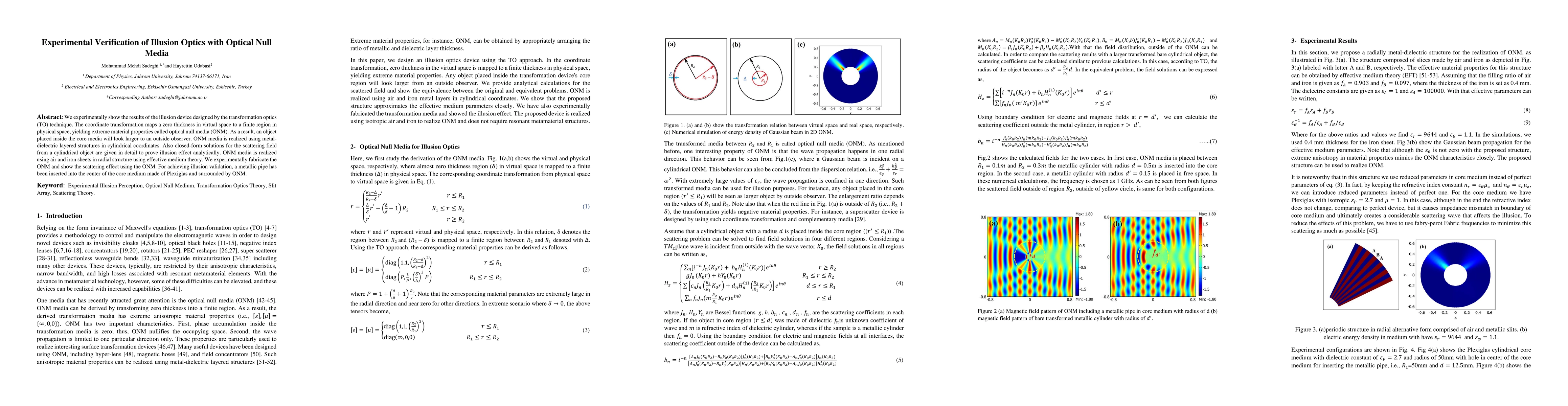Thumbnail for Experimental Verification of Illusion Optics with Optical Null Media