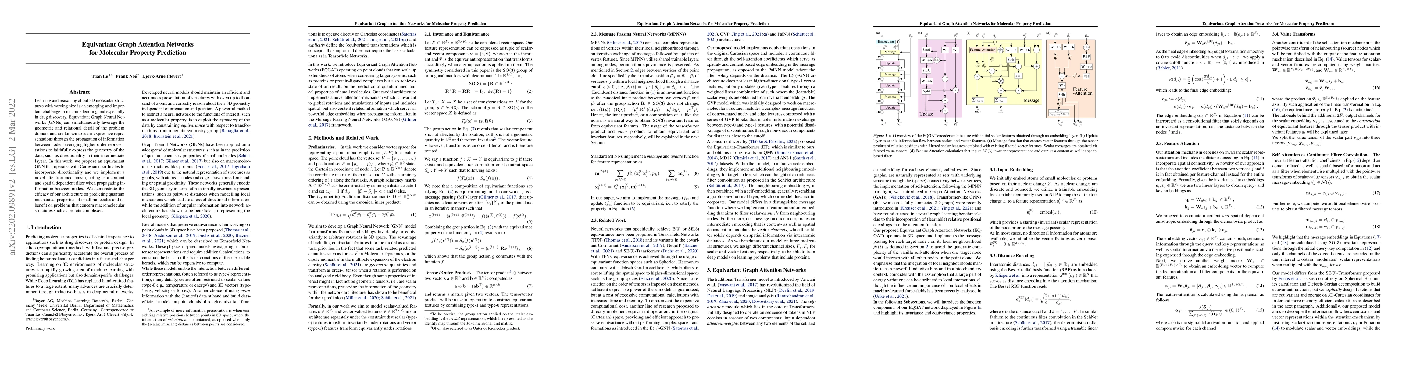 Thumbnail for Equivariant Graph Attention Networks for Molecular Property Prediction