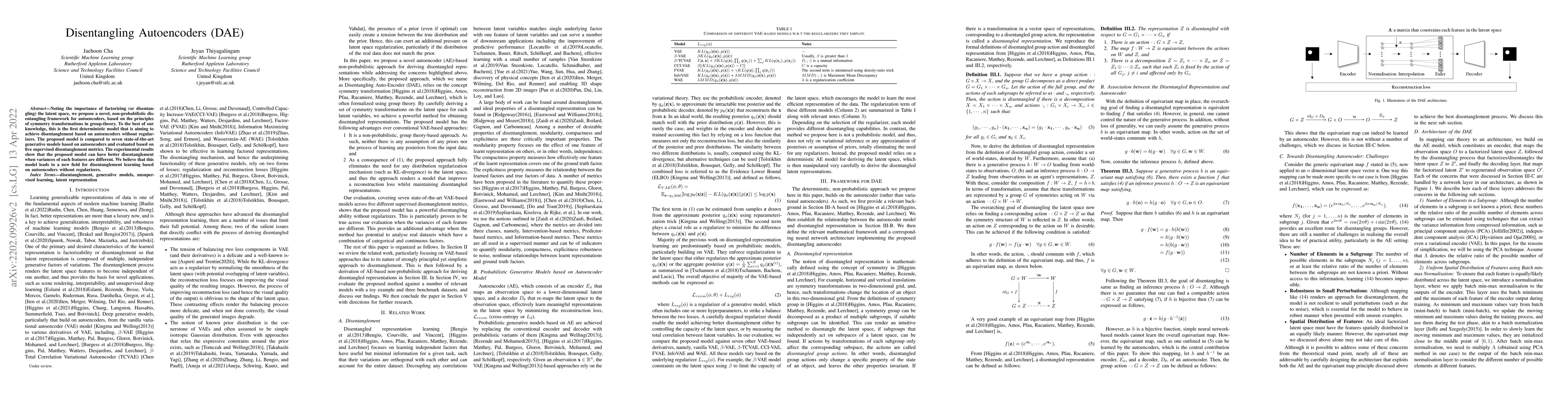 Thumbnail for Disentangling Autoencoders (DAE)