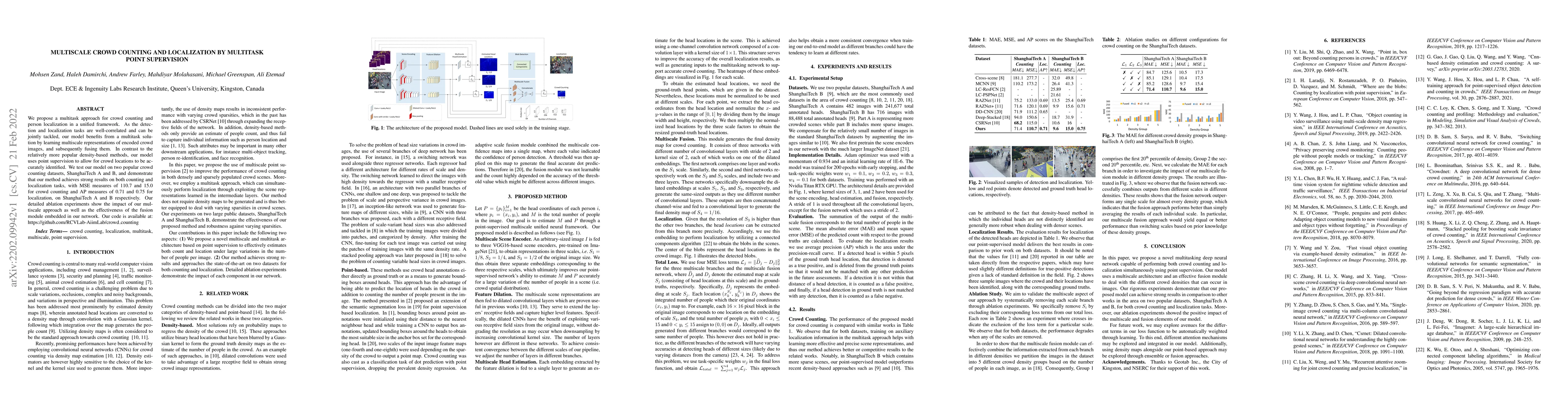 Thumbnail for Multiscale Crowd Counting and Localization By Multitask Point
  Supervision