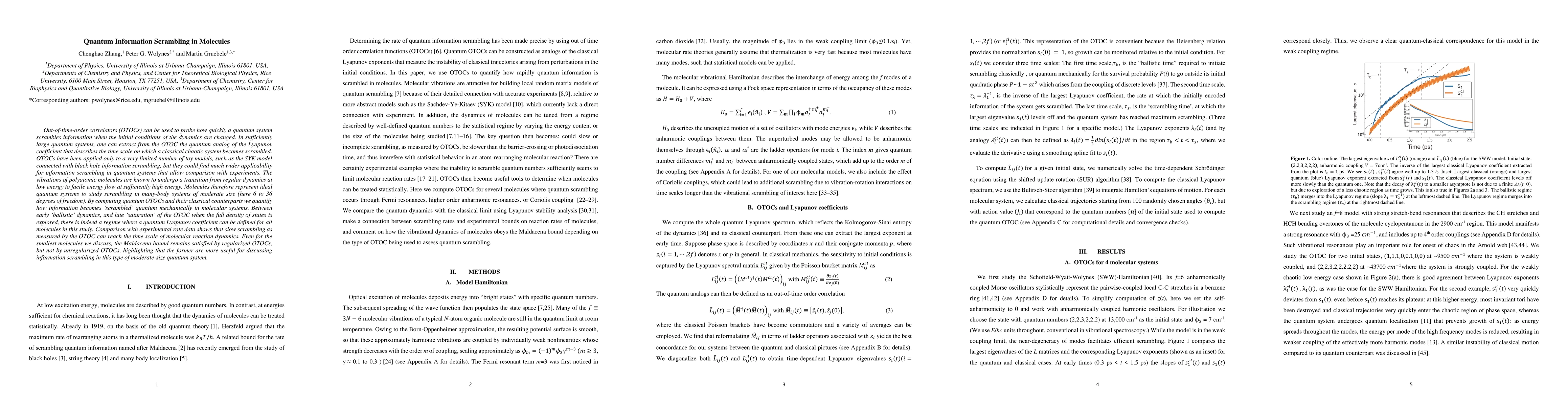 Thumbnail for Quantum Information Scrambling in Molecules