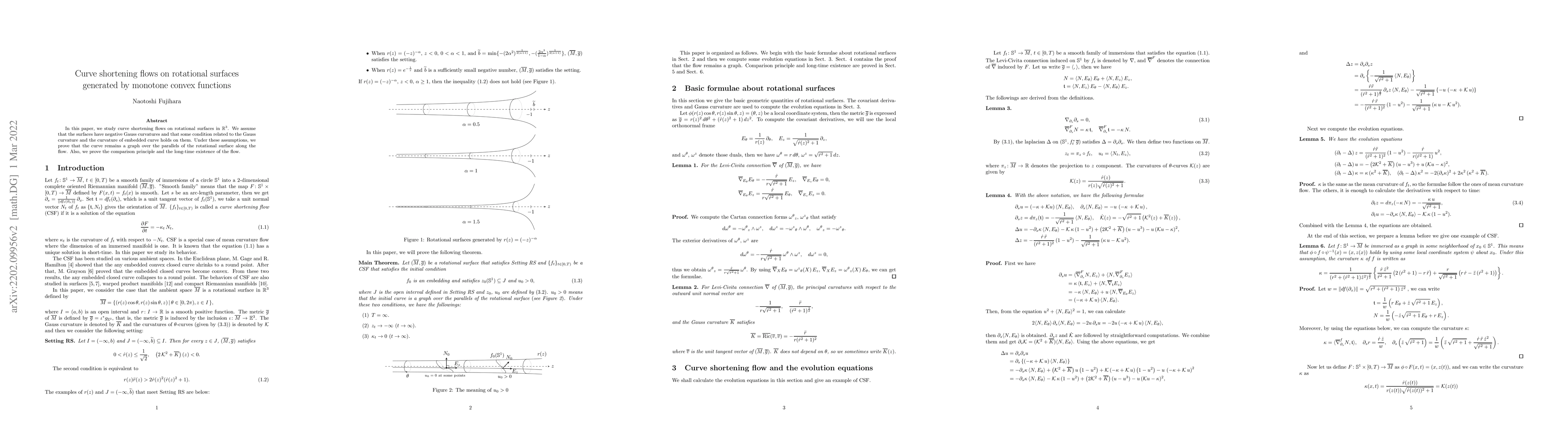 Thumbnail for Curve shortening flows on rotational surfaces generated by monotone
  convex functions