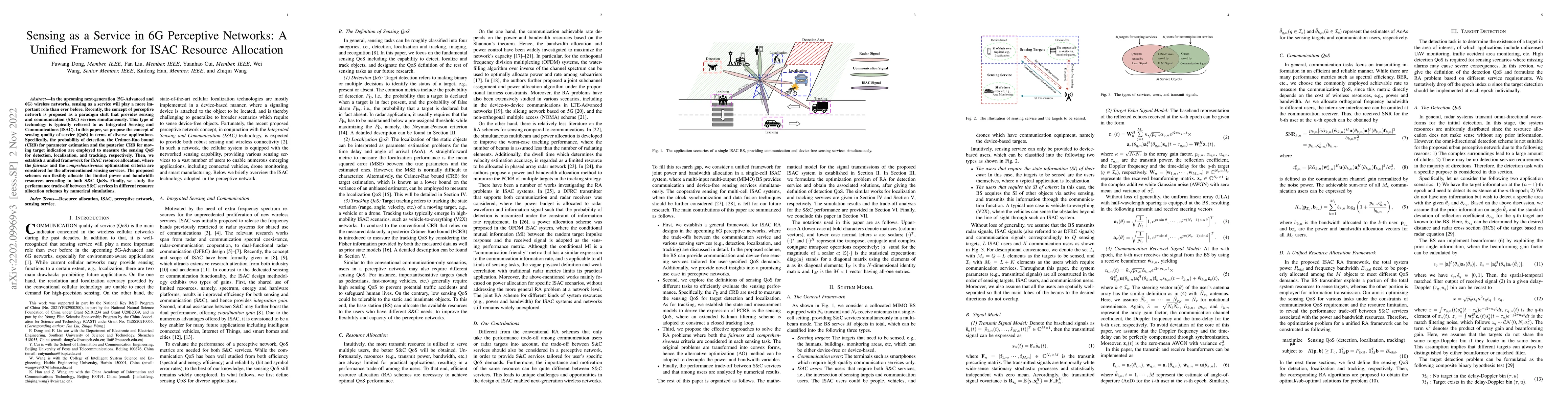 Thumbnail for Sensing as a Service in 6G Perceptive Networks: A Unified Framework for
  ISAC Resource Allocation