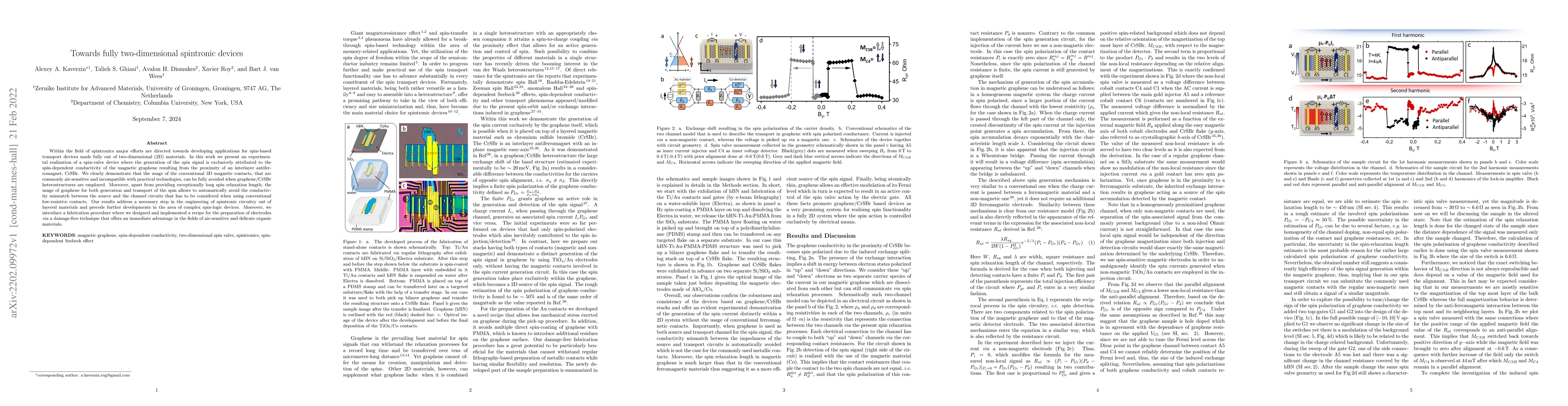 Thumbnail for Towards fully two-dimensional spintronic devices