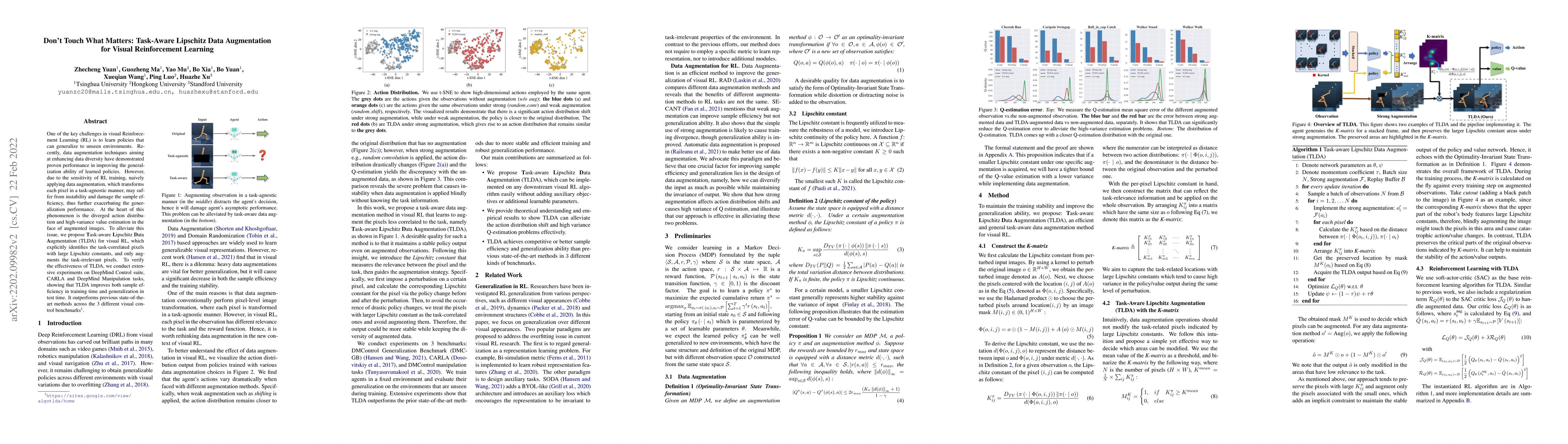 Thumbnail for Don't Touch What Matters: Task-Aware Lipschitz Data Augmentation for
  Visual Reinforcement Learning