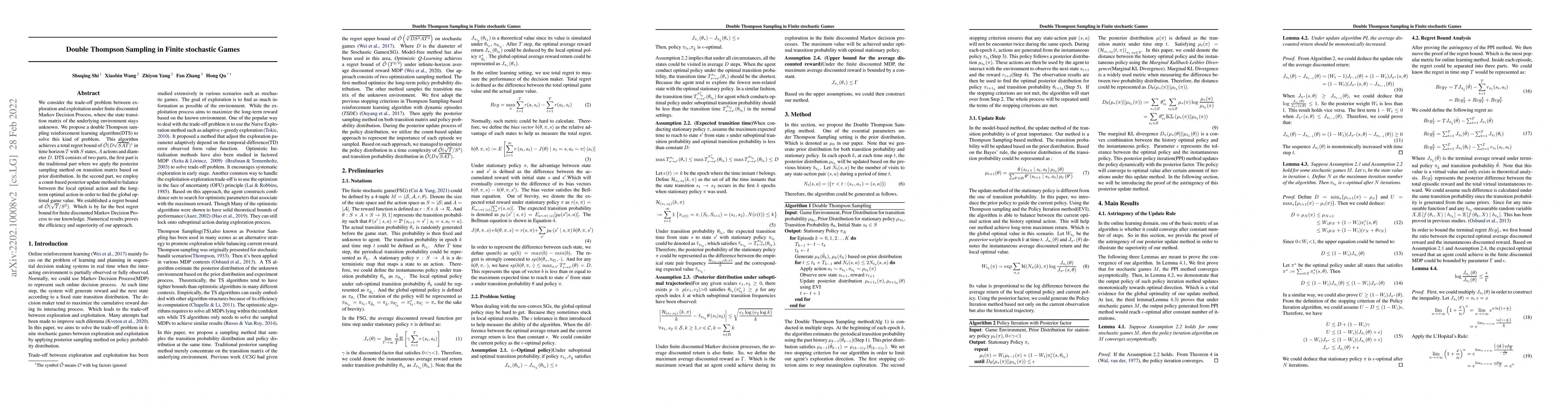 Thumbnail for Double Thompson Sampling in Finite stochastic Games