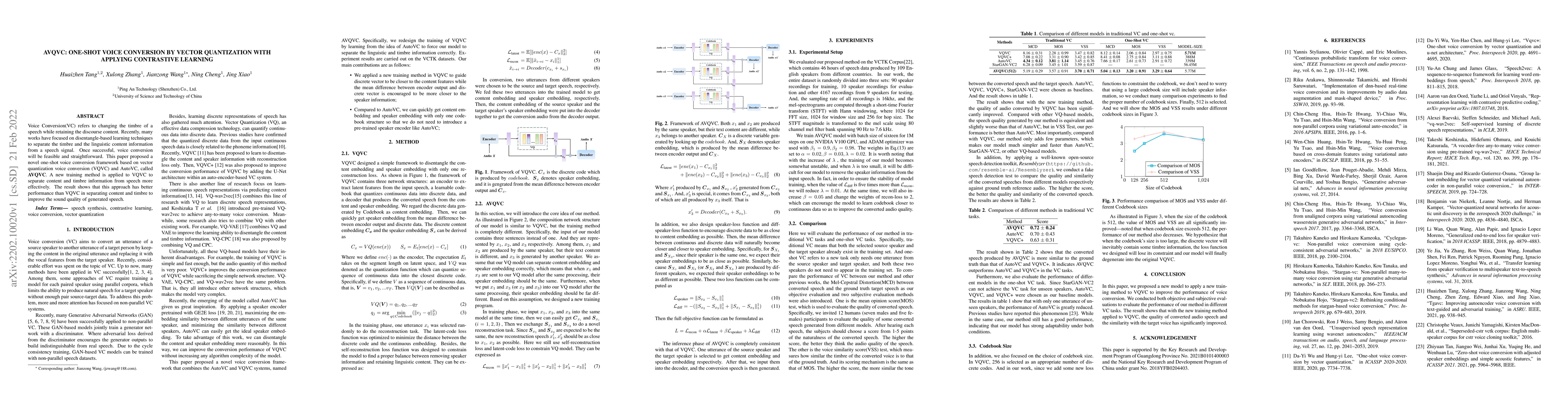 Thumbnail for AVQVC: One-shot Voice Conversion by Vector Quantization with applying
  contrastive learning