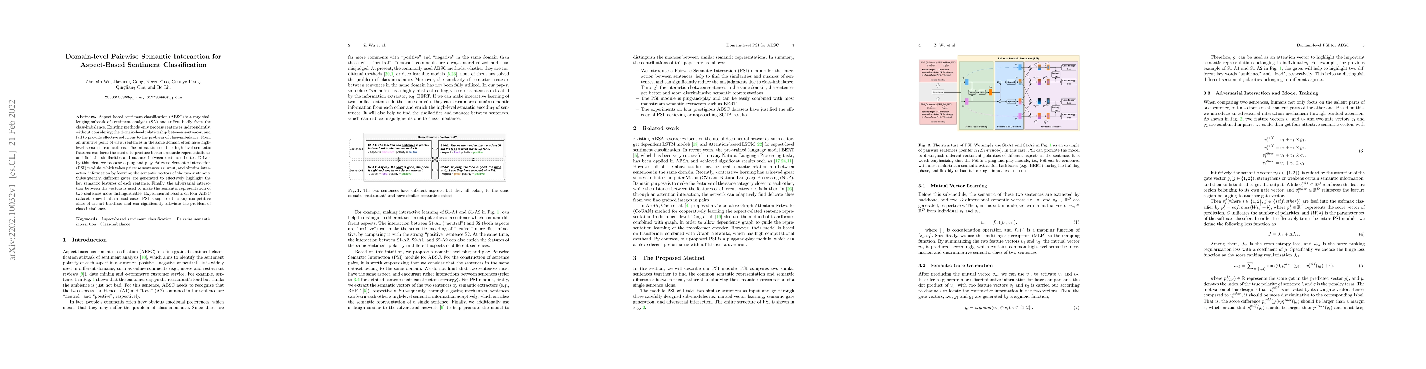 Thumbnail for Domain-level Pairwise Semantic Interaction for Aspect-Based Sentiment
  Classification