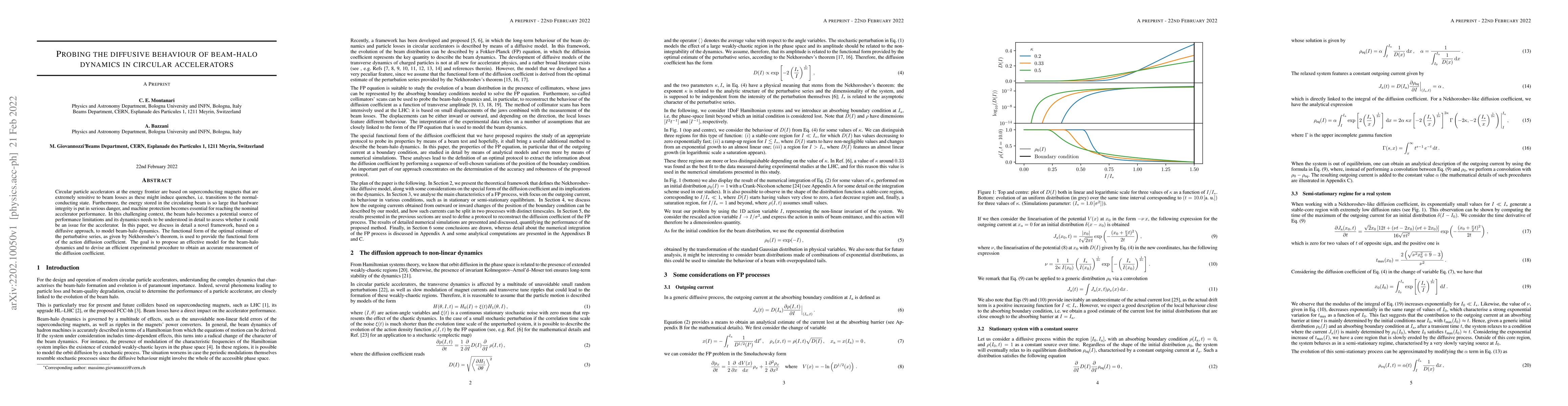 Thumbnail for Probing the diffusive behaviour of beam-halo dynamics in circular
  accelerators