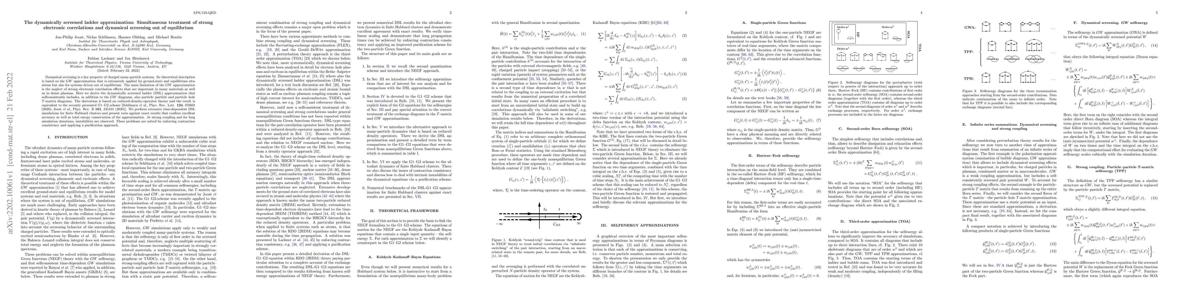 Thumbnail for The dynamically screened ladder approximation: Simultaneous treatment of
  strong electronic correlations and dynamical screening out of equilibrium