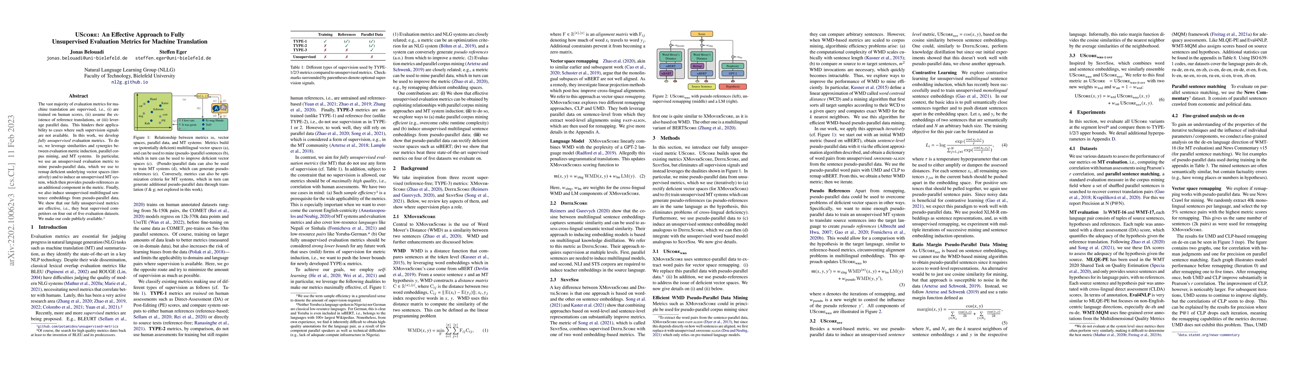 Thumbnail for USCORE: An Effective Approach to Fully Unsupervised Evaluation Metrics
  for Machine Translation