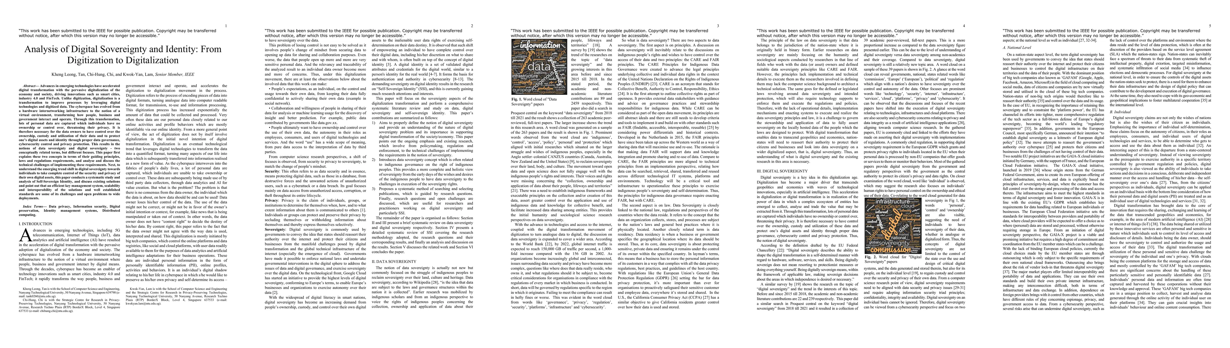 Thumbnail for Analysis of Digital Sovereignty and Identity: From Digitization to
  Digitalization