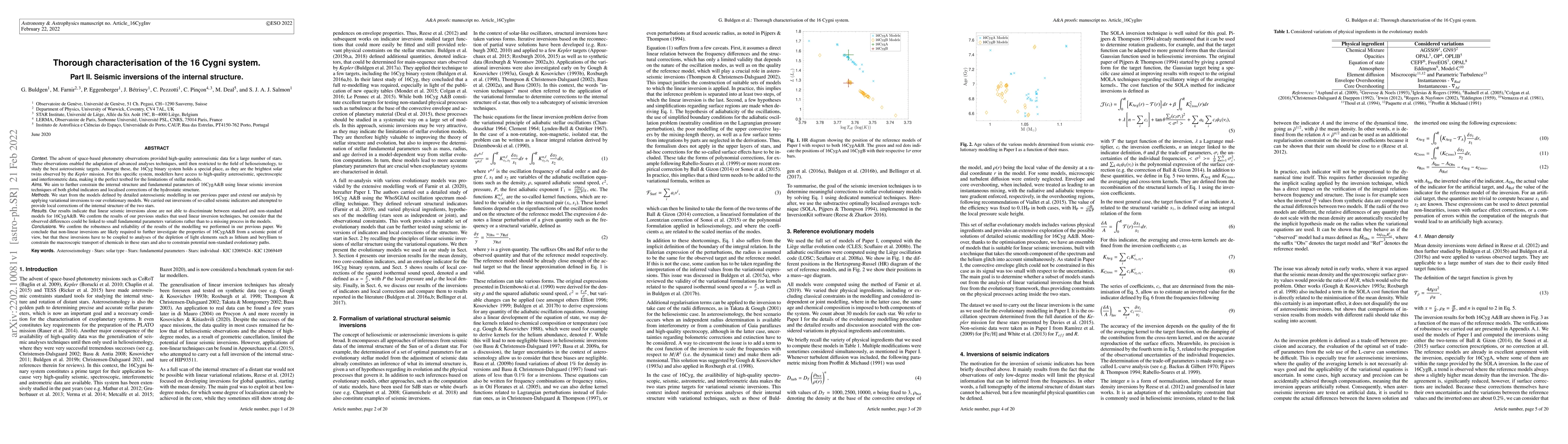 Thumbnail for Thorough characterisation of the 16 Cygni system. Part II. Seismic
  inversions of the internal structure