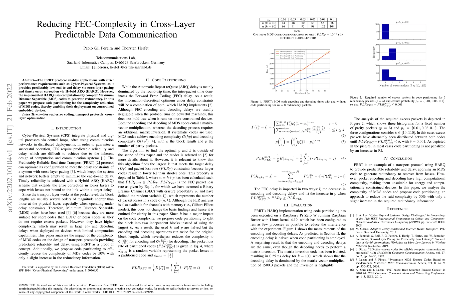 Thumbnail for Reducing FEC-Complexity in Cross-Layer Predictable Data Communication