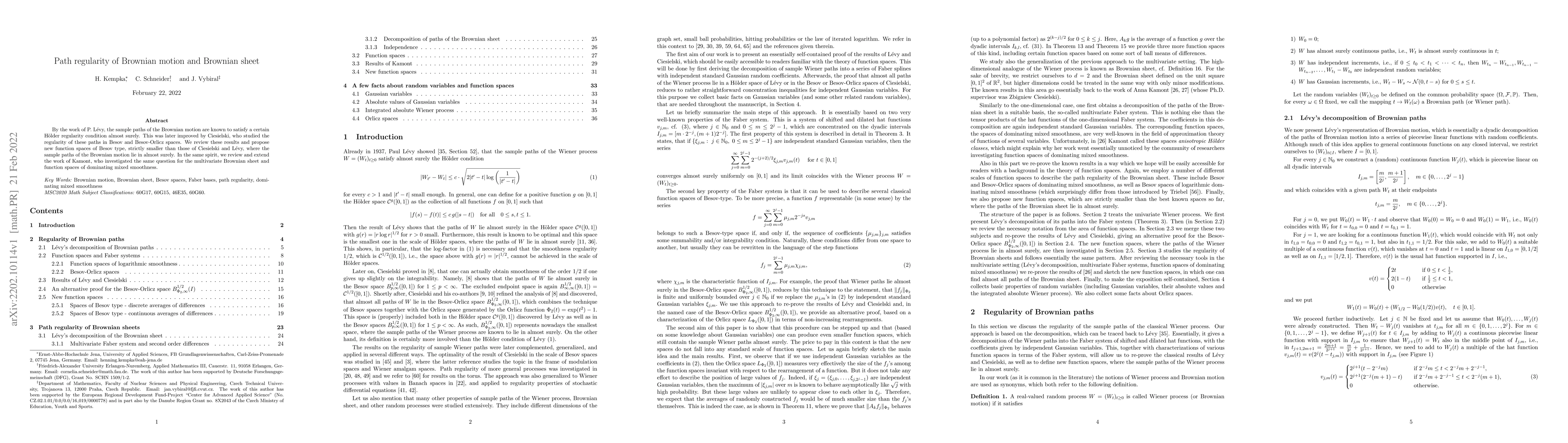 Thumbnail for Path regularity of Brownian motion and Brownian sheet
