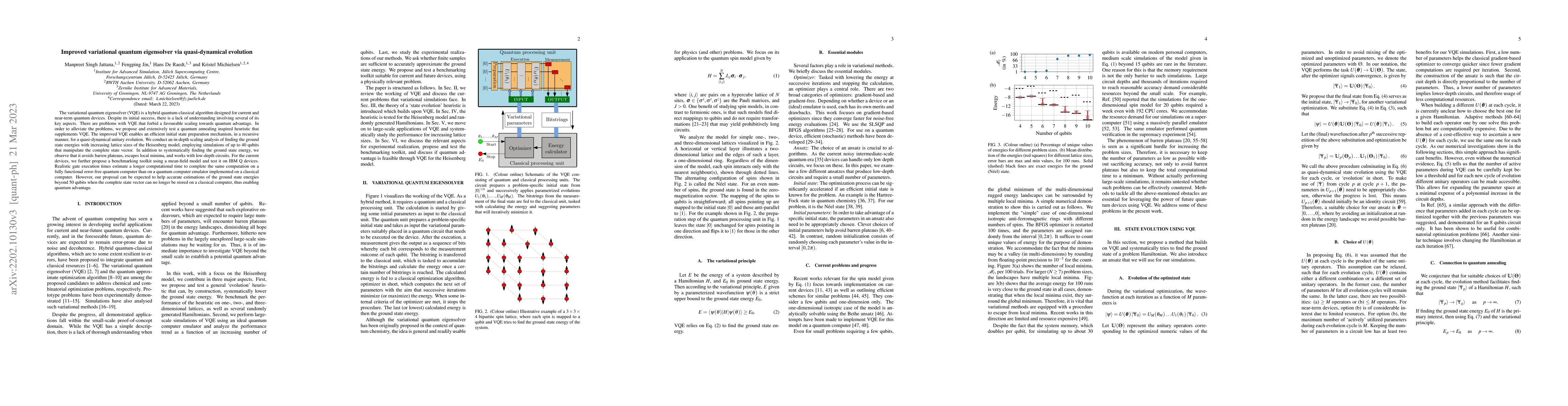 Thumbnail for Improved variational quantum eigensolver via quasi-dynamical evolution