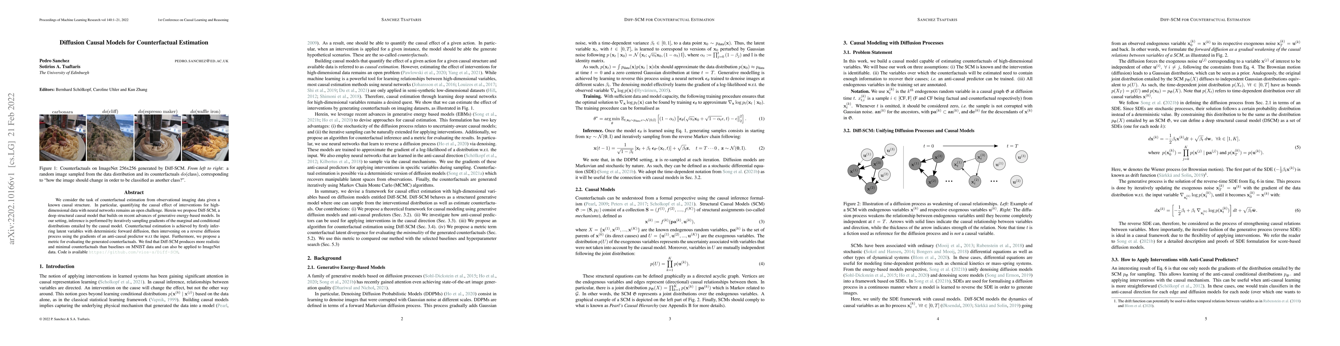 Thumbnail for Diffusion Causal Models for Counterfactual Estimation