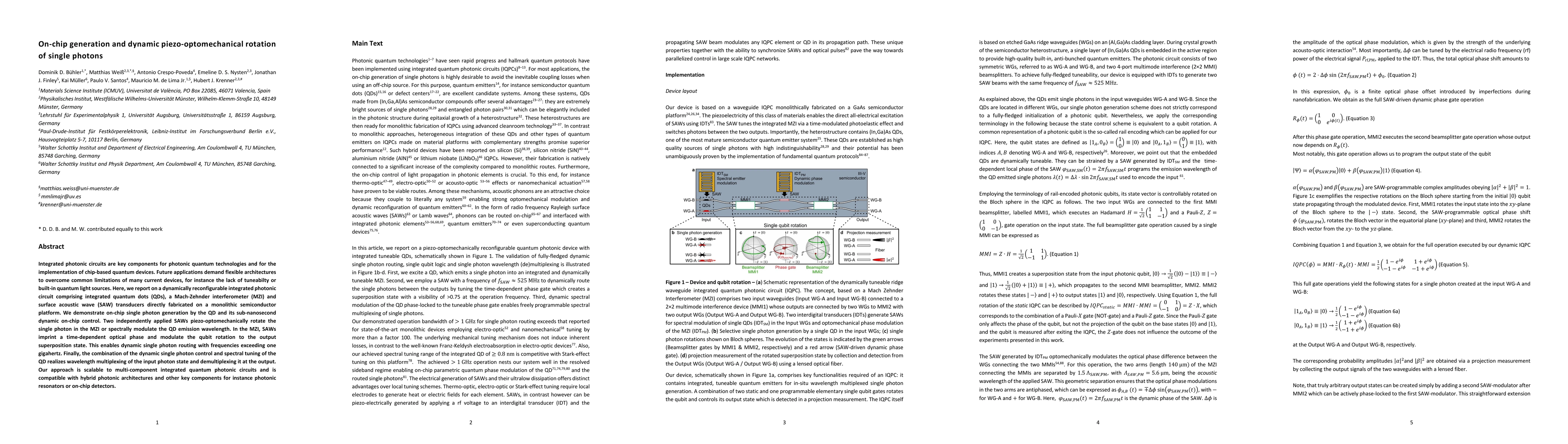Thumbnail for On-chip generation and dynamic piezo-optomechanical rotation of single
  photons