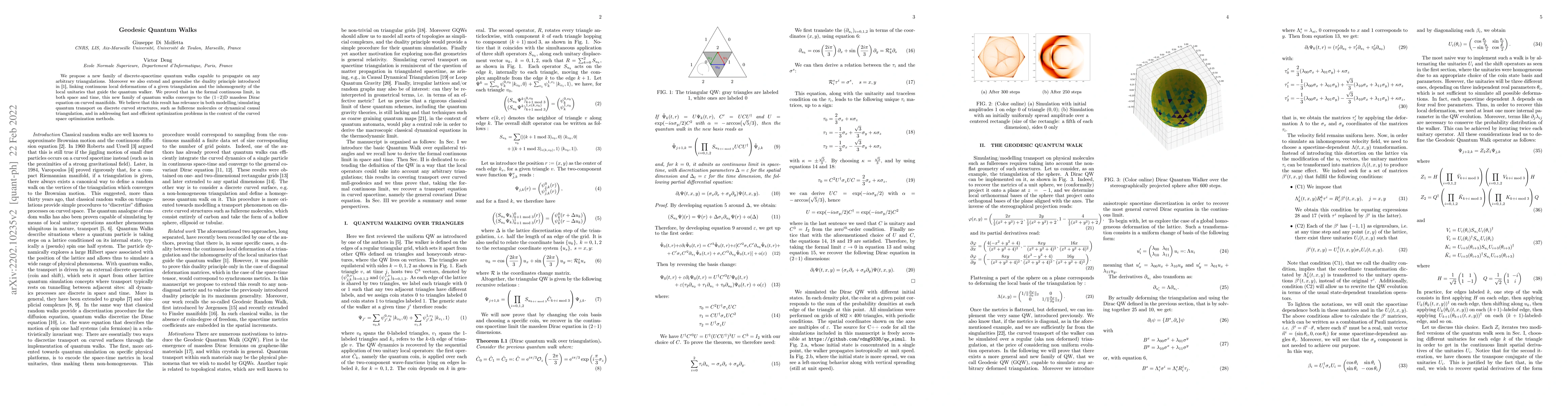 Thumbnail for Geodesic Quantum Walks