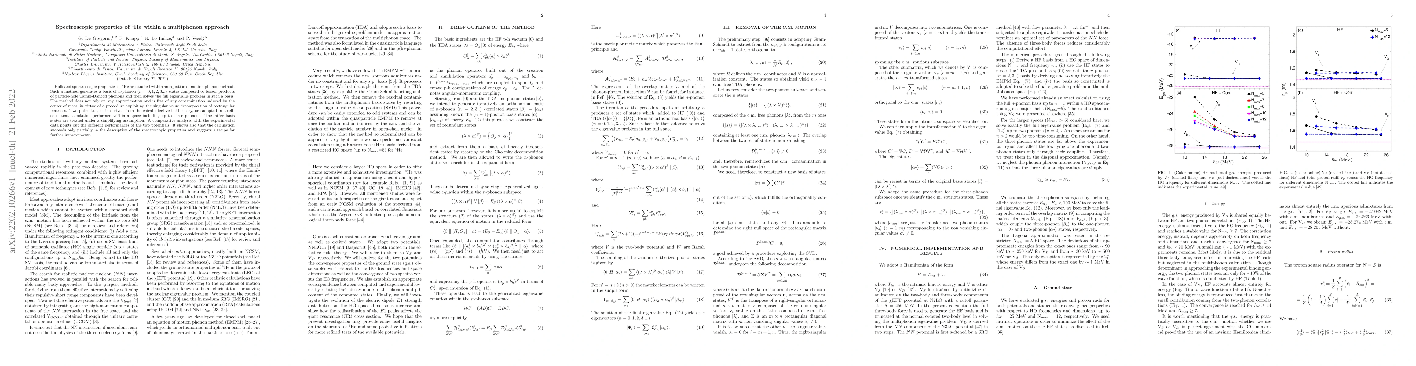 Thumbnail for Spectroscopic properties of 4He within a multiphonon approach