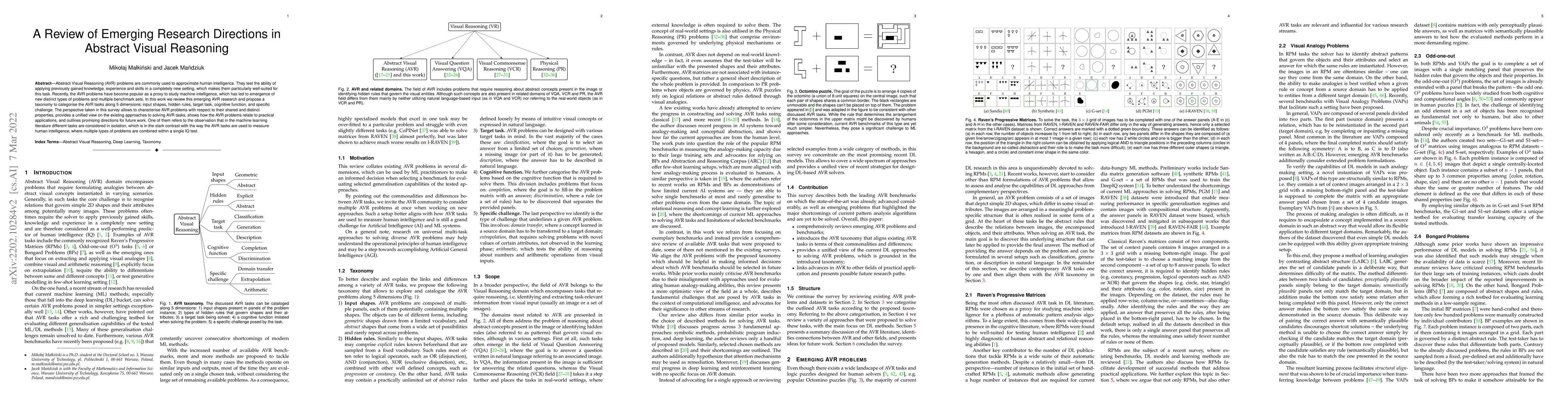 Thumbnail for A Review of Emerging Research Directions in Abstract Visual Reasoning