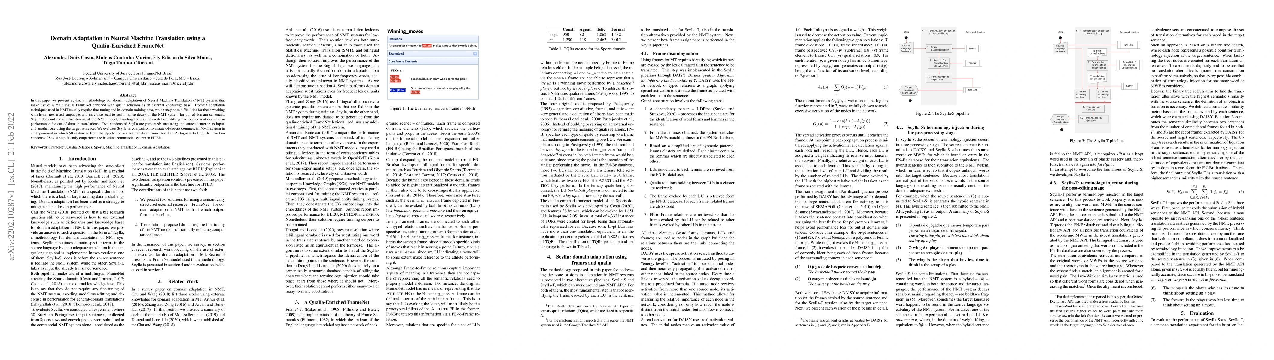 Thumbnail for Domain Adaptation in Neural Machine Translation using a Qualia-Enriched
  FrameNet