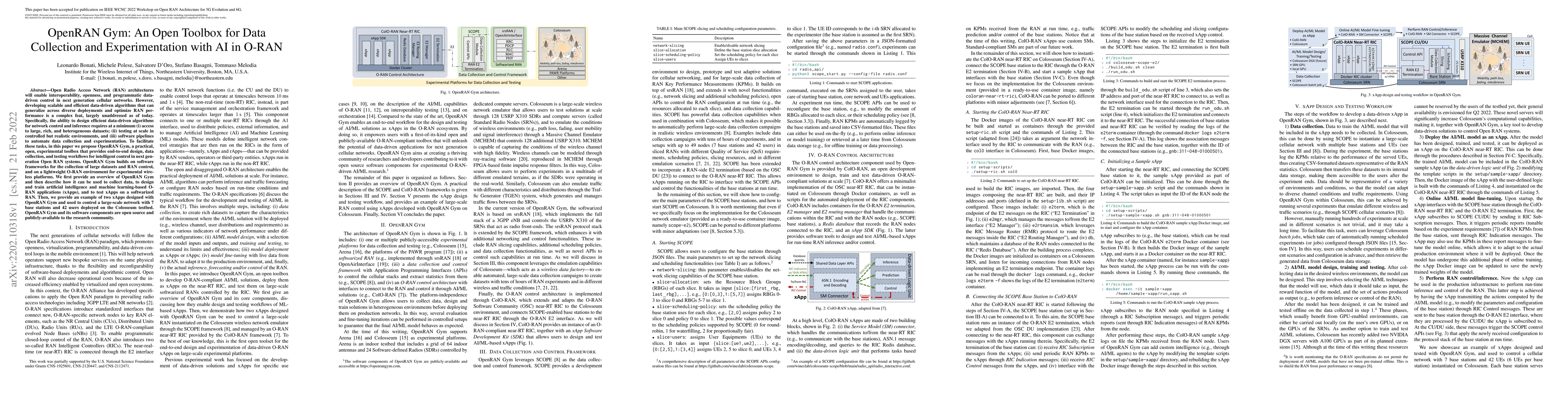 Thumbnail for OpenRAN Gym: An Open Toolbox for Data Collection and Experimentation
  with AI in O-RAN
