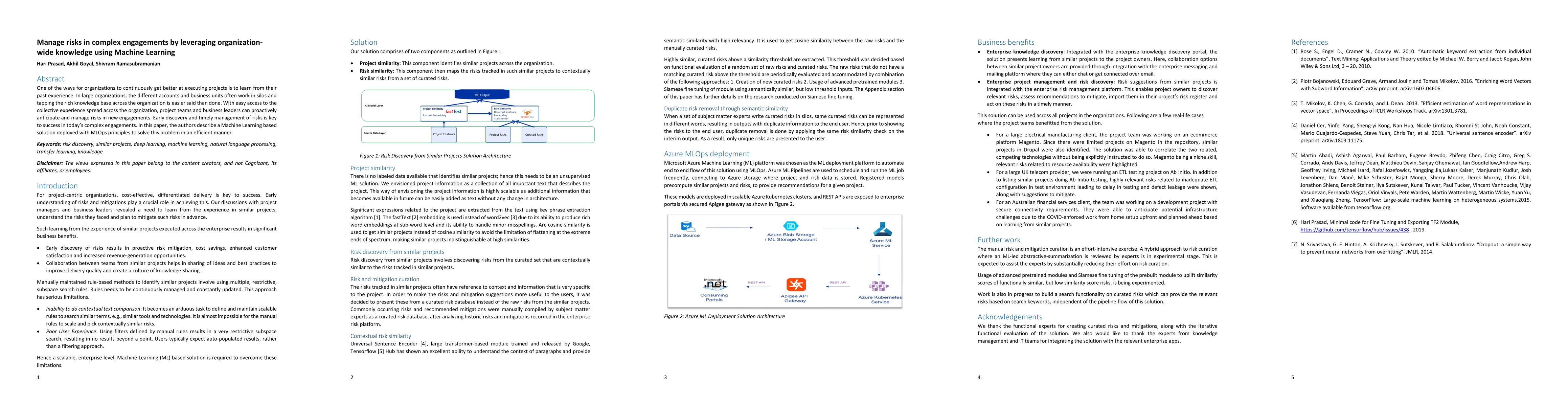 Thumbnail for Manage risks in complex engagements by leveraging organization-wide
  knowledge using Machine Learning
