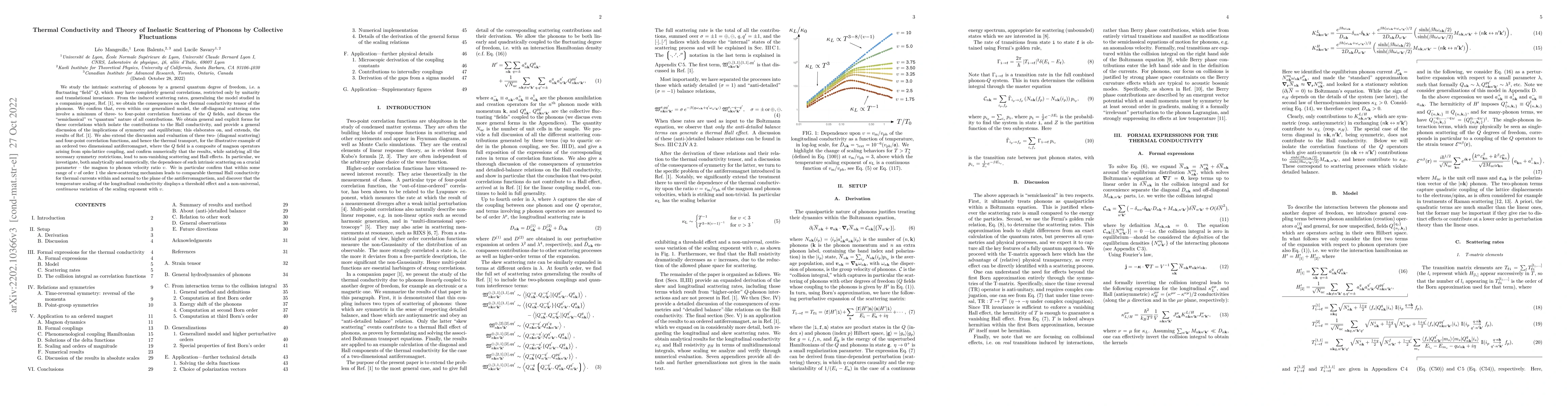 Thumbnail for Thermal Conductivity and Theory of Inelastic Scattering of Phonons by
  Collective Fluctuations
