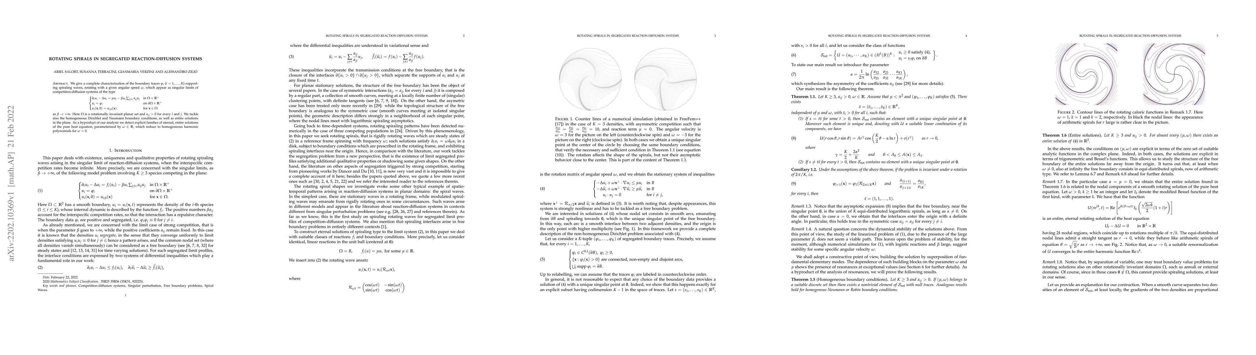 Thumbnail for Rotating Spirals in segregated reaction-diffusion systems