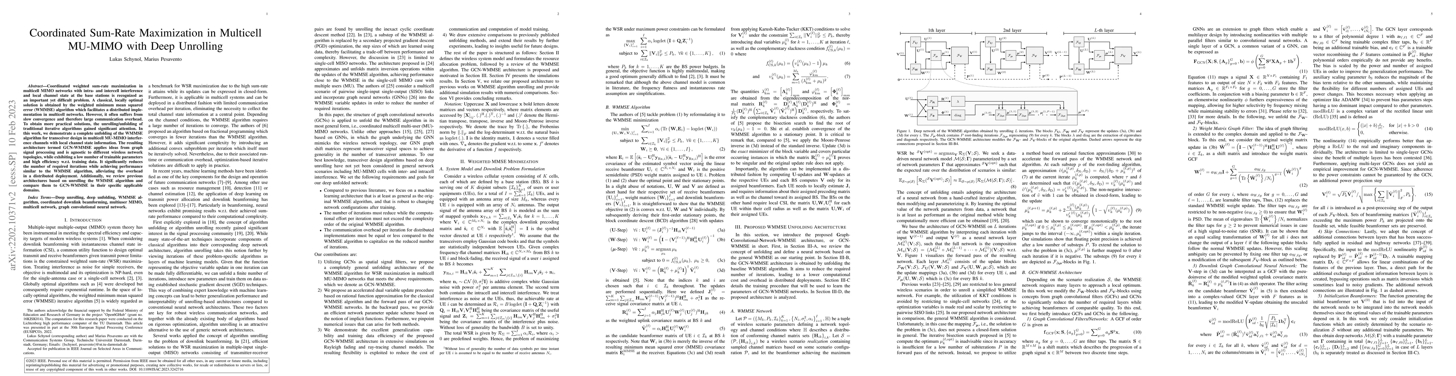 Thumbnail for Coordinated Sum-Rate Maximization in Multicell MU-MIMO with Deep
  Unrolling
