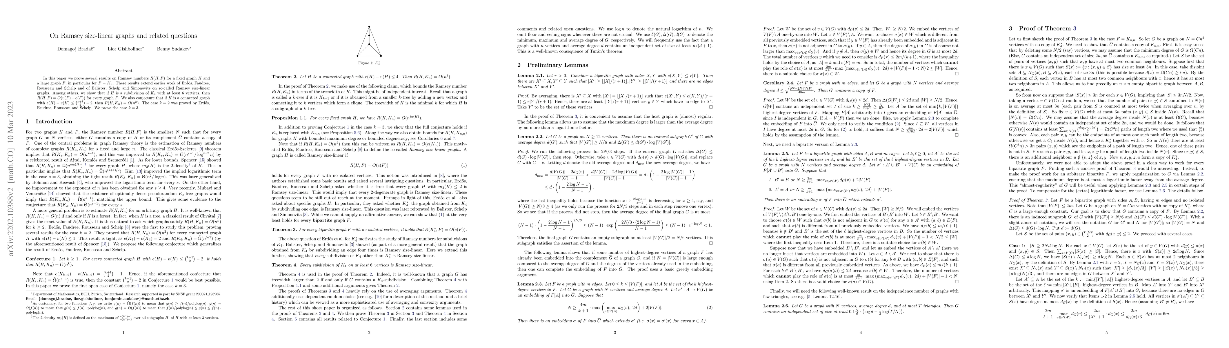 Thumbnail for On Ramsey size-linear graphs and related questions