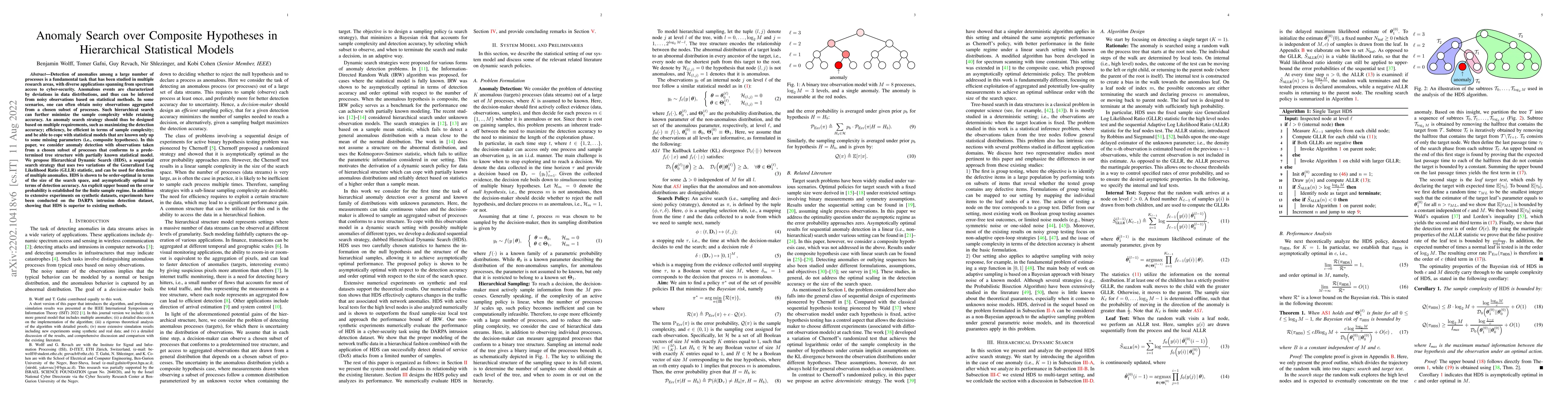 Thumbnail for Anomaly Search over Composite Hypotheses in Hierarchical Statistical
  Models